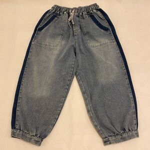 No Brand Fashion Blue Baggy Denim Ankle Joggers Jeans Women’s Size S(4)